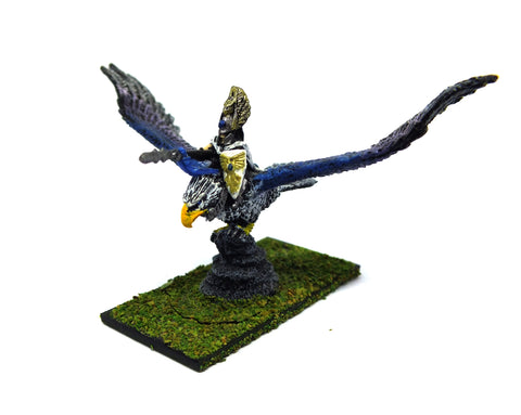 High elves Hero on eagle - 10mm - Warmaster - UNPAINTED