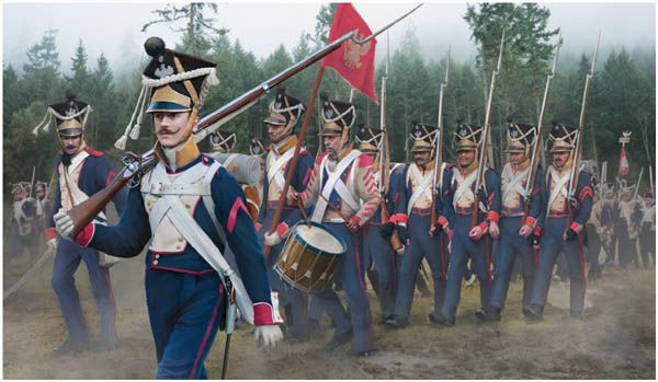 Polish Infantry on the March Napoleonic - 1:72 - Strelets - 142
