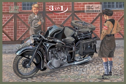 IBG - 35001 - BMW R12 with sidecar - civilian versions (3 in 1) - 1:35