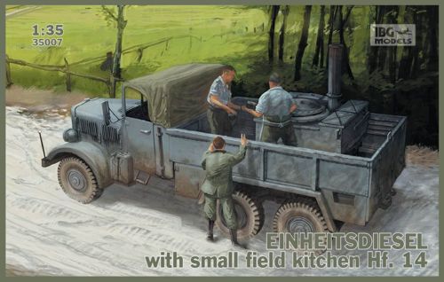 IBG - 35007 - Einheitsdiesel with small field kitchen Hf.14 - 1:35