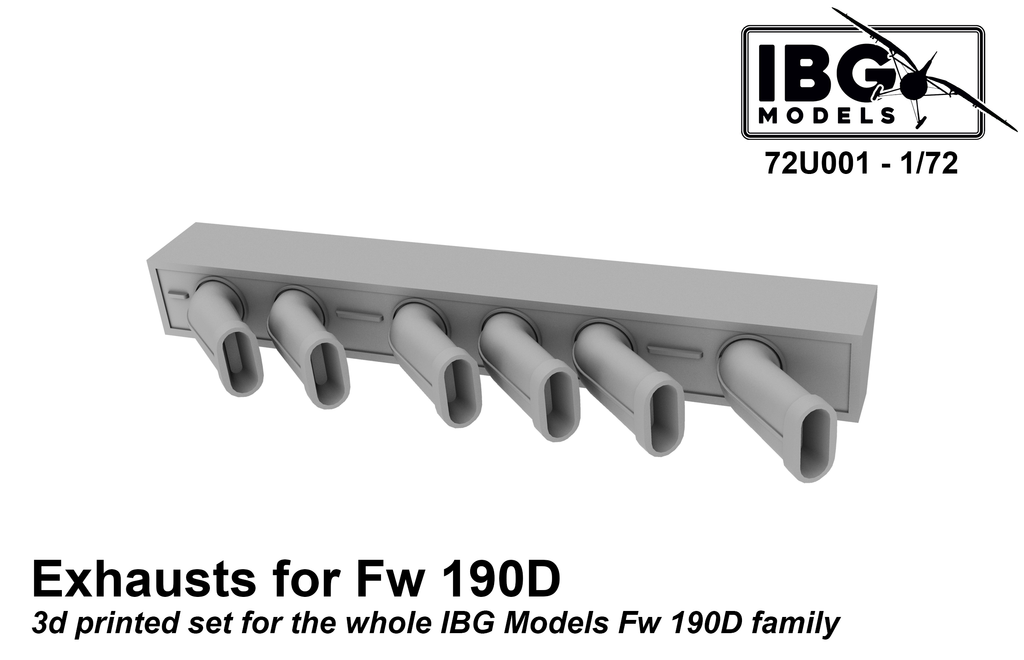 IBG - IBG72U001 - Exhausts for Focke-Wulf Fw-190D - 1:72