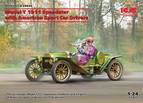 ICM - 24026 - Model T 1913 Speedster with American Sport Car Drivers - 1:24