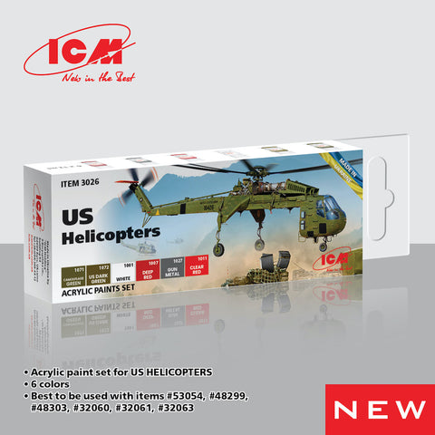 ICM- ICM3026 - US Helicopters  - 1:32, 1:35, 1:48, 1:72