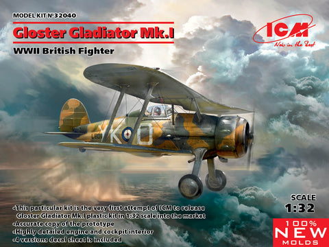 ICM 32040 - Gloster Gladiator Mk.I WWII British Fighter - 1:32