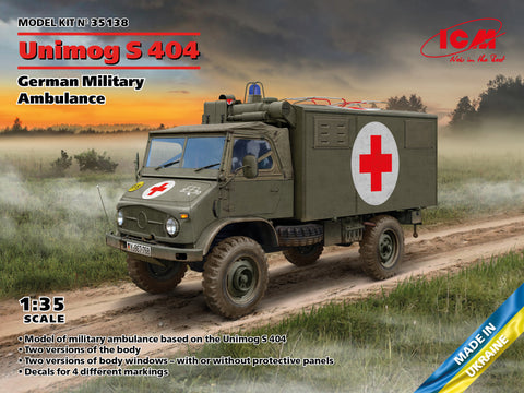 Unimog S 404, German Military Ambulance - 1:35 - ICM - ICM35138