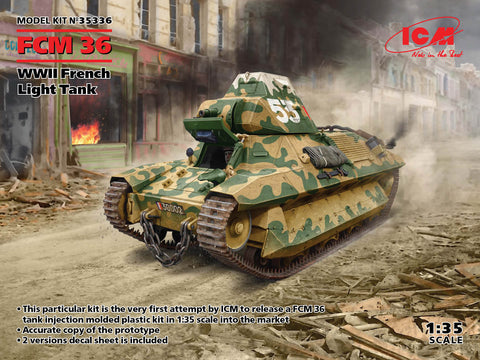 ICM - 35336 - French FCM 36 WWII Light Tank - 1:35