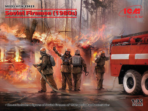Soviet Firemen (1980s) - 1:35 - ICM - 35623