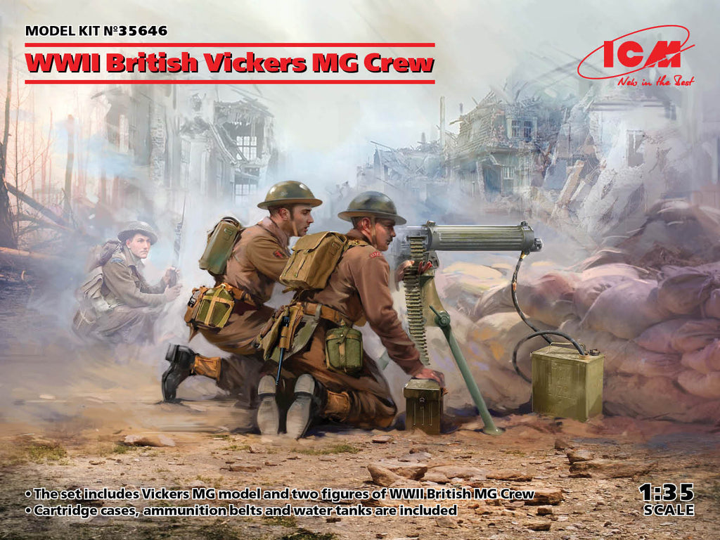 ICM - 35646 - WWII British Vickers MG Crew - 1:35