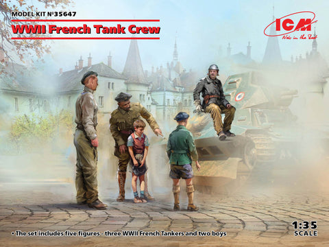 ICM - 35647 - WWII French Tank Crew - 1:35