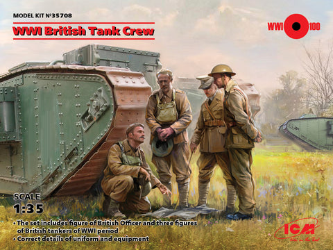 British Tank Crew (4 figures) WWI - 1:35 - ICM - 35708 - @