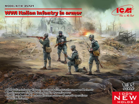 ICM - 35721 - WWI Italian Infantry in armor - 1:35