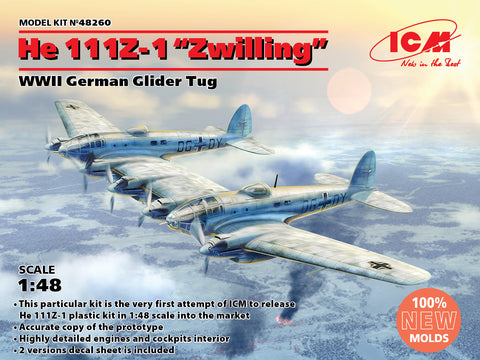 ICM 48260 - Heinkel He-111Z-1 “Zwilling", WWII German Glider Tug - 1:48