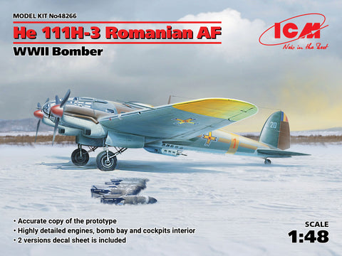 ICM - 48266 - Heinkel He-111H-3 Romanian Air Force WWII Bomber - 1:48