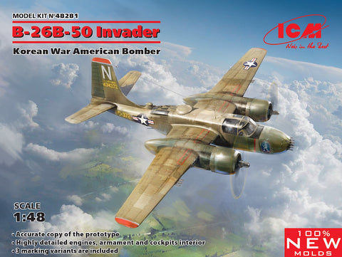 Douglas B-26B-50 Invader, Korean War American Bomber - 1:48 - ICM - 48281