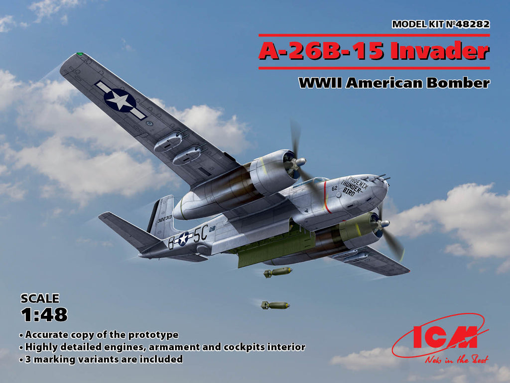 ICM 48282 - Douglas A-26B-15 Invader, WWII American Bomber - 1:48