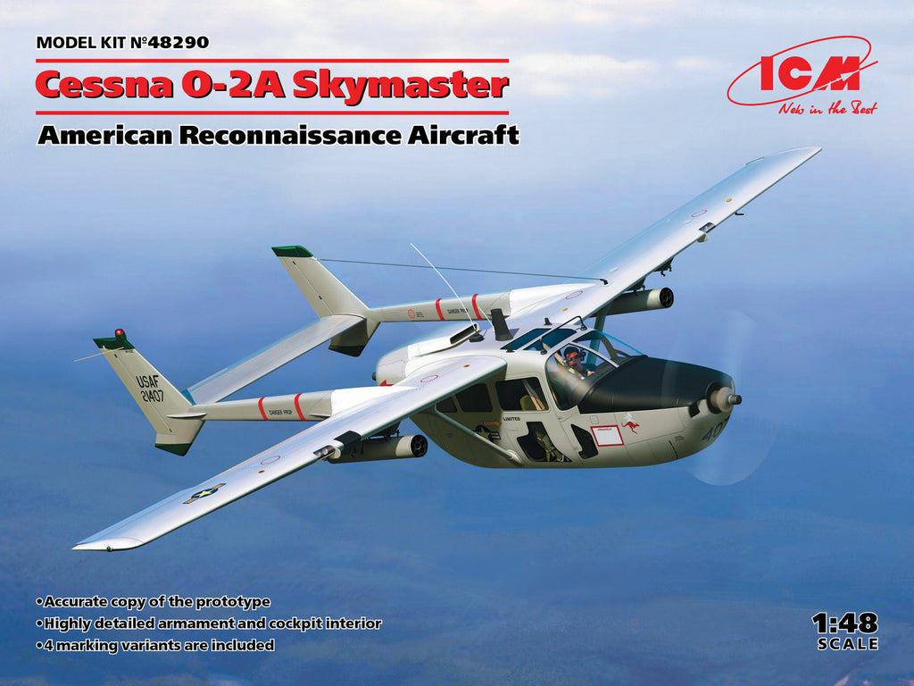 ICM 48290 - Cessna O-2A Skymaster, American Reconnaissance Aircraft - 1:48
