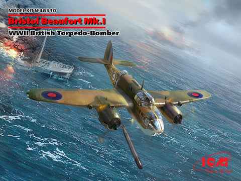 ICM - 48310 - Bristol Beaufort Mk.I WWII British Torpedo-Bomber - 1:48