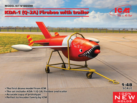 ICM - 48400 - KDA-1 (Q-2A) Firebee with trailer  - 1:48
