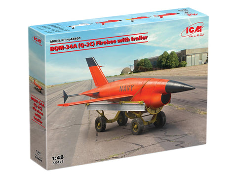 ICM - 48401 - Q-2C (BQM-34A) Firebee with trailer - 1:48