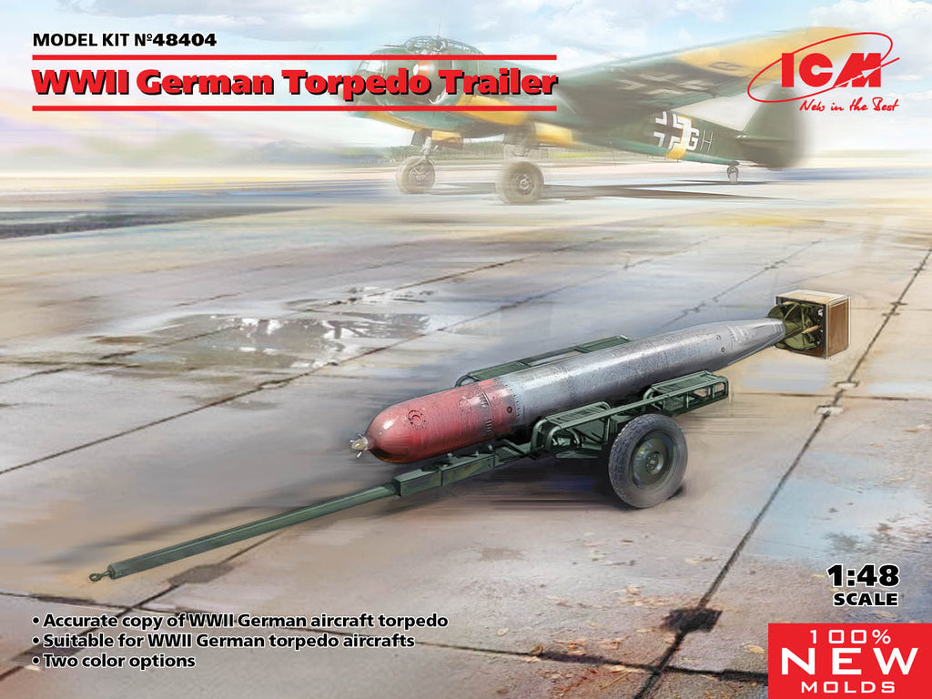 ICM - ICM48404 - WWII German Torpedo Trailer - 1:48