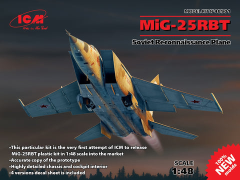 ICM 48901 - Mikoyan MiG-25RBT Soviet Reconnaissance Plane - 1:48