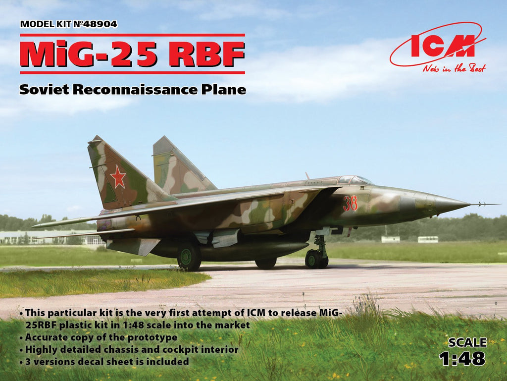 ICM 48904 - Mikoyan MiG-25RBF Soviet Reconnaissance Plane - 1:48