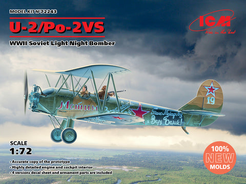 ICM 72243 - Polikarpov U-2/Po-2VS WWII Soviet Light Night Bomber - 1:72