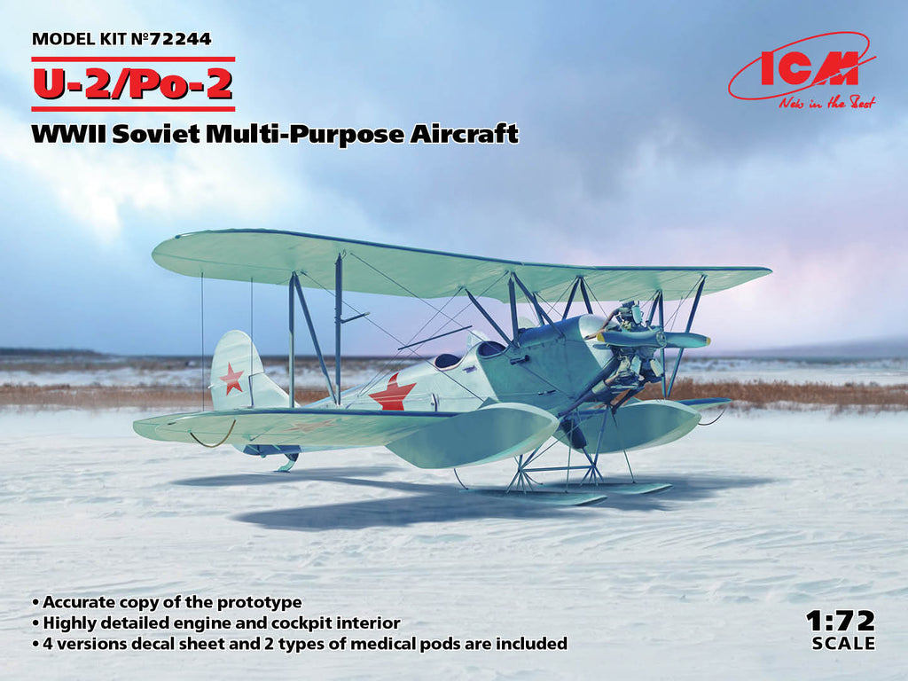 Dragon - 72244 - Polikarpov U-2/Po-2 WWII Soviet Multi-Purpose Aircraft - 1:72