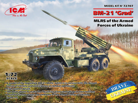 ICM - ICM72707 - BM-21 'Grad', MLRS of the Armed Forces of Ukraine - 1:72