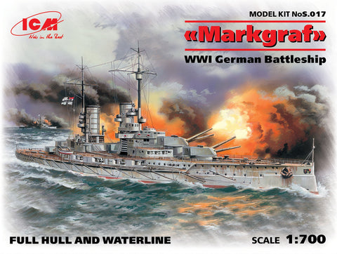 ICM S017 - Markgraf (WWI German Battleship) - 1:700