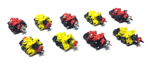 Ork Traktor Cannons x 9 - 6mm - Epic - PAINTED