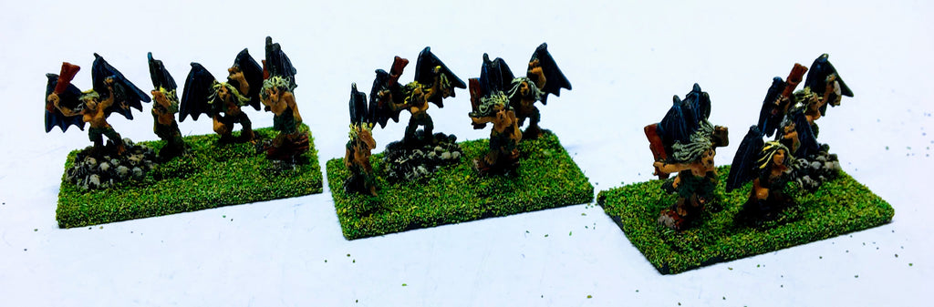 Dark Elves Harpies - 10mm - Warmaster - PAINTED