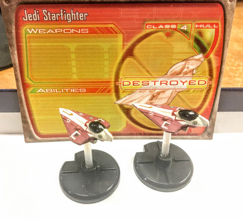 Star Wars Miniatures - Jedi Starfighter x2 (19/60) - Starship Battles