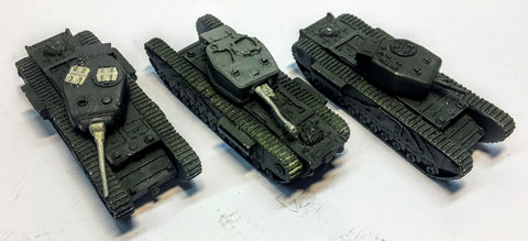 Plastic Soldier - British Churchill Tanks (x3) - WWII - 15mm