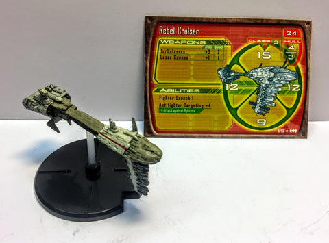 Star Wars Miniatures - Rebel Cruiser with Card (09/60) - Starship Battles