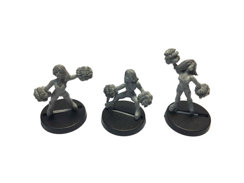 Shadowforge - Blood Bowl - Female Human Cheerleaders (set 1) x 3 - 28mm
