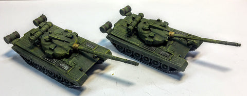 Russian Tanks x2 - T-80 - 15mm - PAINTED