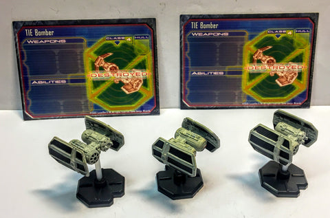 Star Wars Miniatures - Tie Bomber x 3 (54/60) - Starship Battles