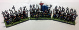 Empire Halberdiers (with original bases) Blue Flag - 10mm - Warmaster - PAINTED