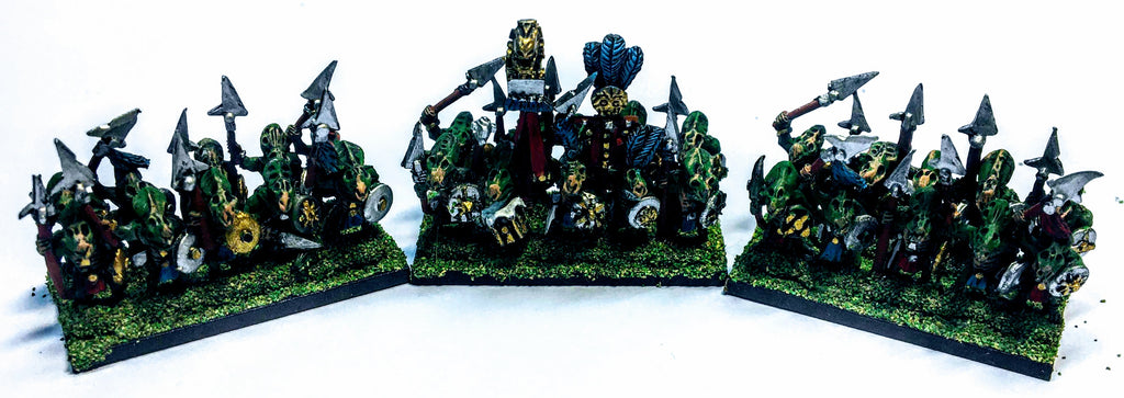 Lizardmen Temple Guards - 10mm - Warmaster - PAINTED