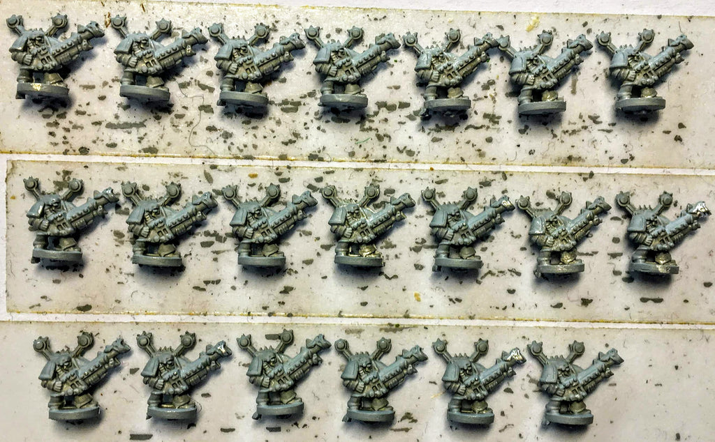 Chaos Space Marine Heavy Weapons x20 - 6mm - Epic