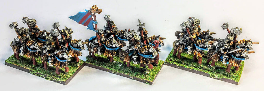 Empire Wolf Knights - 10mm - Warmaster - PAINTED - CP@