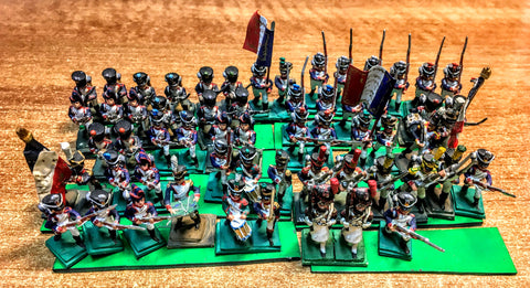 French Army (Napoleonic Wars) x 60 minia - 25mm (PAINTED) - Minifig - @