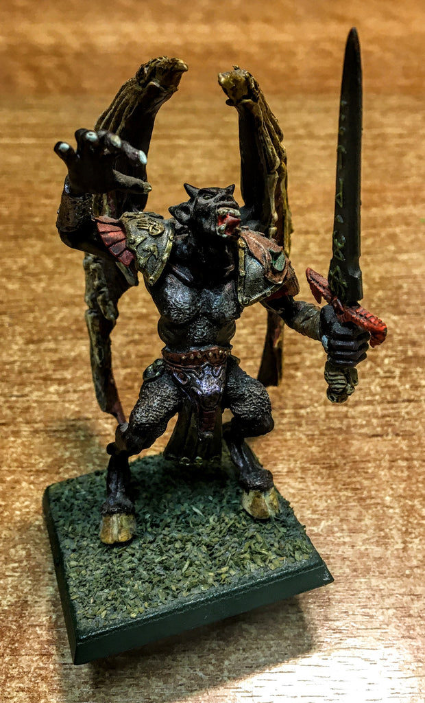 Chaos Daemons Prince with sword metal - 28mm - Warhammer - (PAINTED) OOP - CP@