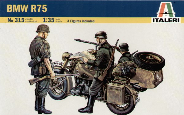 Italeri - 0315 - BMW R75 with Sidecar - 1:35