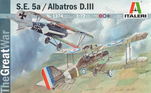 Italeri - 1374 - Royal_Aircraft_Factory S.E.5a & Albatros D.III Combo Set - 1:72