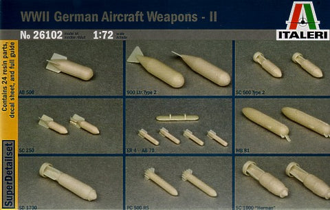Italeri - 26102 - WWII German Aircraft Weapons - 1:72