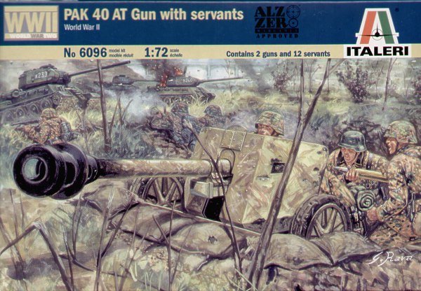Pak 40 AT Gun with crew (World War II) - 1:72 - Italeri - 6096 - @