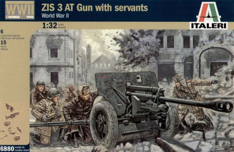 Zis 3 AT Gun With Servants 1:32 - Italeri - 6880