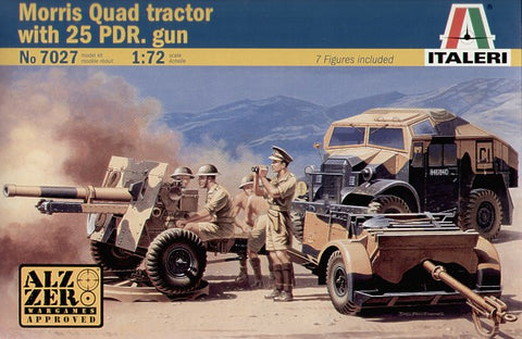 Morris Quad Tractor and 25pdr Gun - 1:72 - 7027 - Italeri